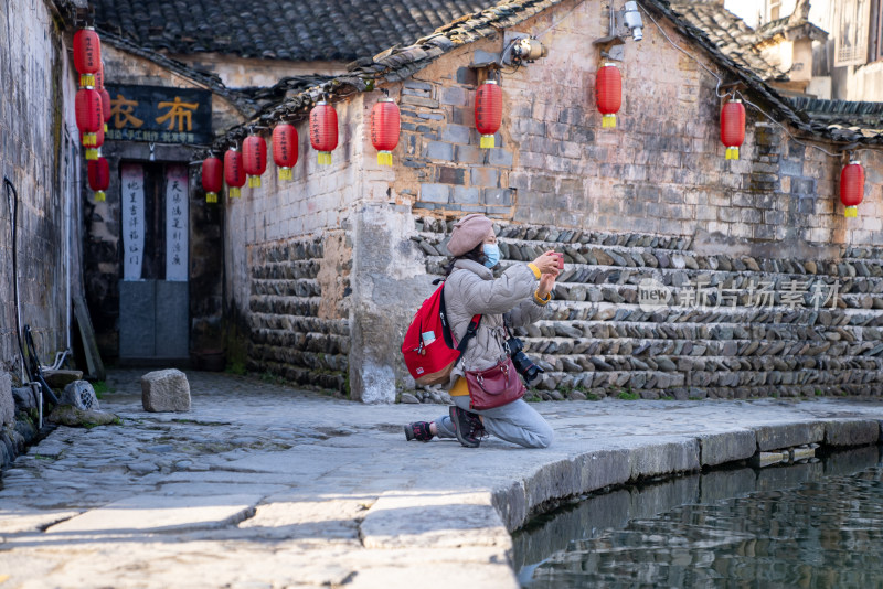 中国黄山宏村月沼