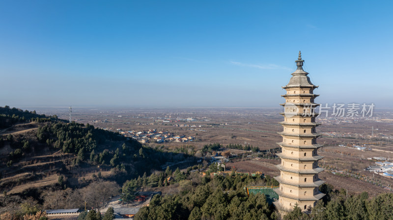 山西省佛教圣地景观万固寺历史文物