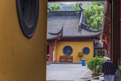 杭州西湖三天竺法镜寺古建筑风景