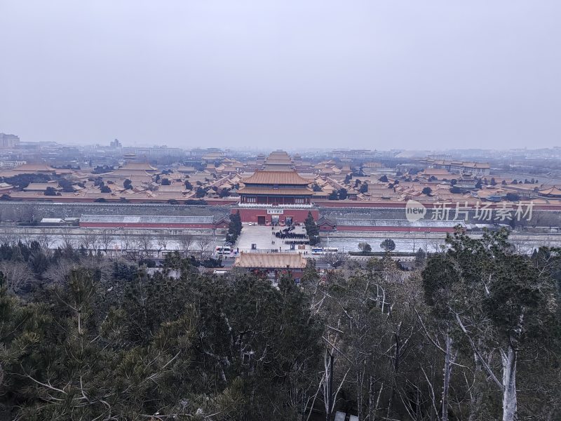 俯瞰北京故宫古建筑群