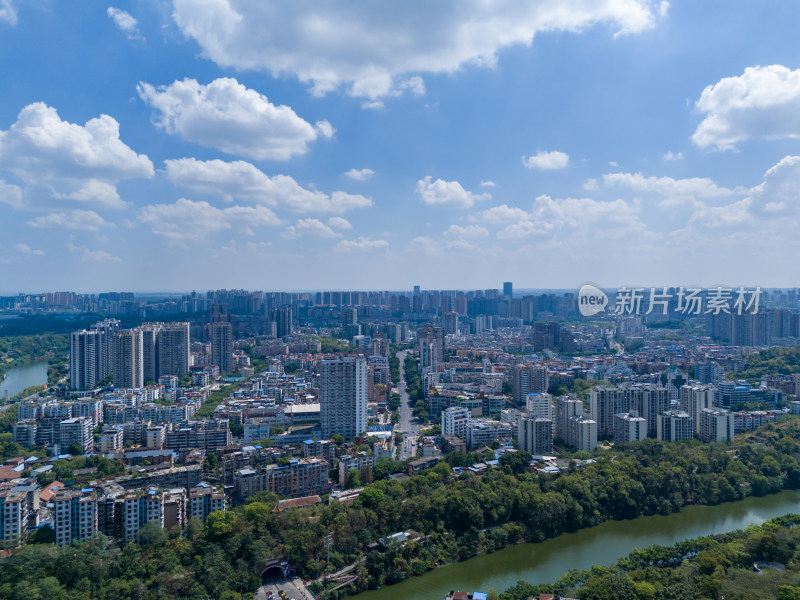 四川自贡城市大景自贡城市建设