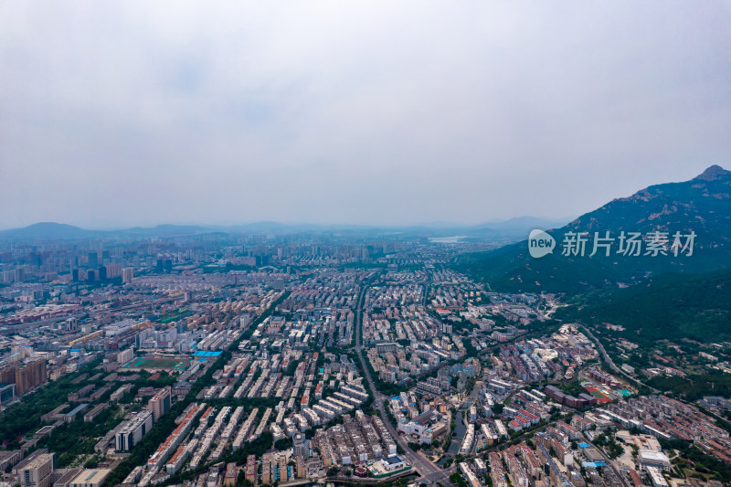 山东泰安城市建设航拍摄影图