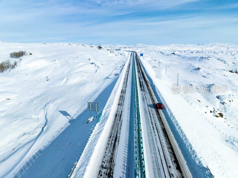 新疆冬季阿勒泰喀纳斯雪景