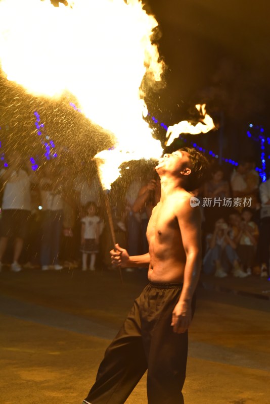 民间关于火的表演