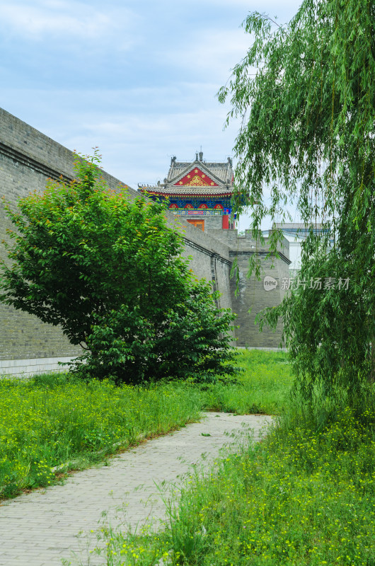 陕西渭南双创古城的城楼城墙