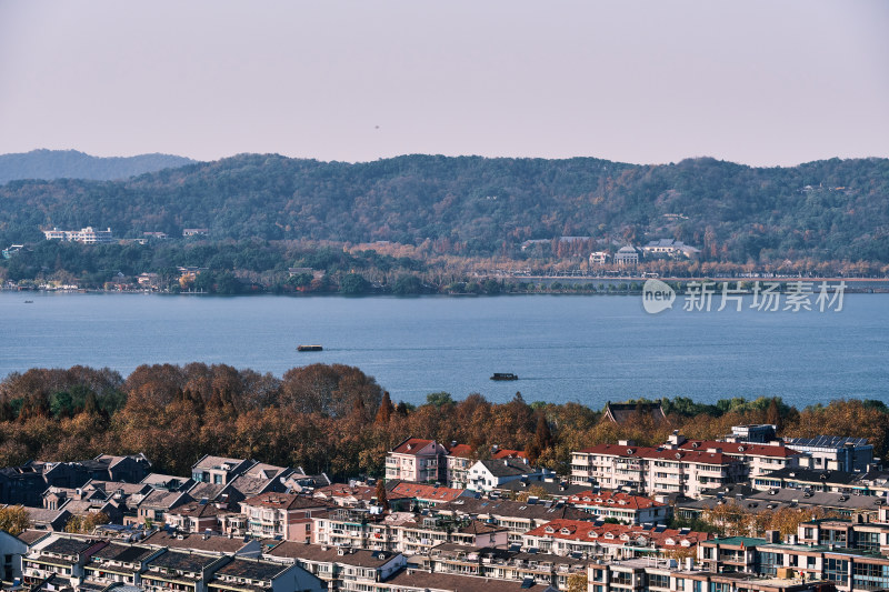 杭州西湖高视角远景