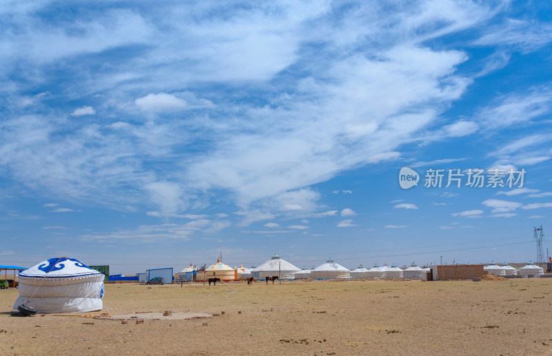 内蒙古巴彦淖尔温根塔拉旅游景区蒙古包帐篷