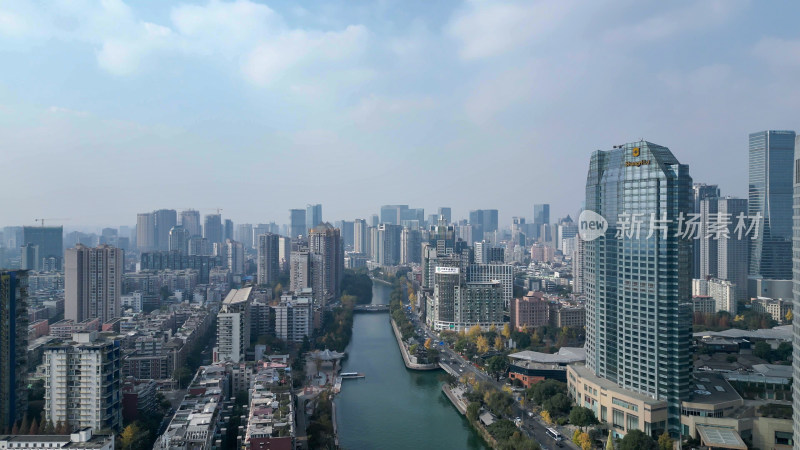 航拍成都城市大景成都宣传片