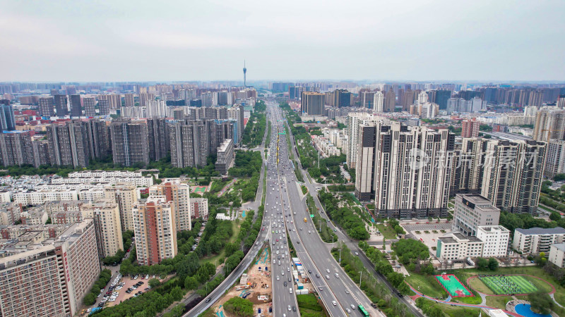 河南郑州城市风光航拍