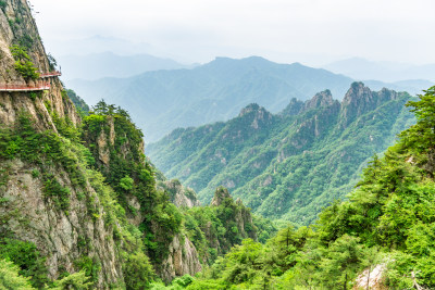 河南洛阳市栾川县5A景区老君山十里画廊景观