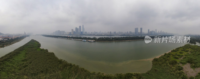 湖南长沙城市雾霾天气全景图
