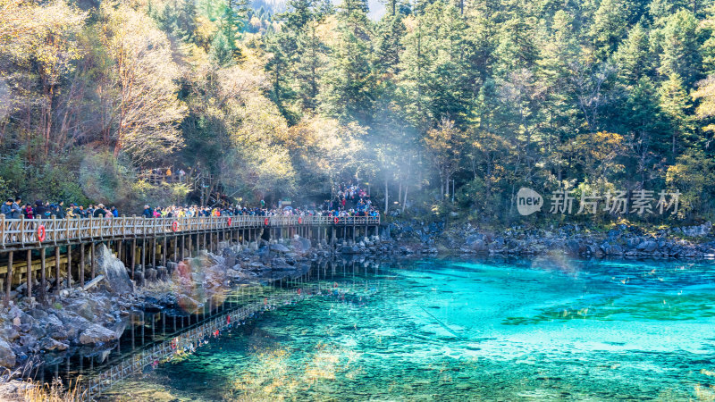 四川九寨沟景区的水景