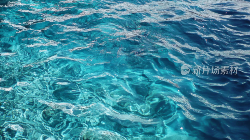 蓝色大海海浪波涛汹涌自然风景