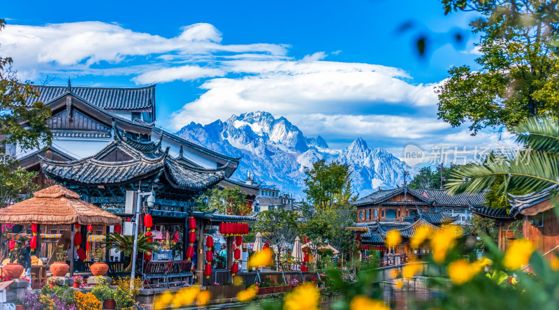 丽江古城黑龙潭景