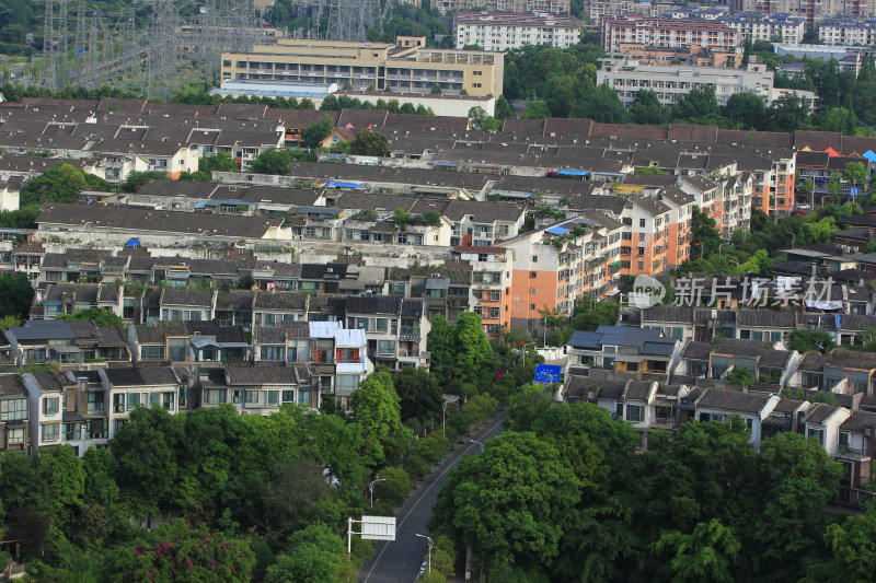 四川省成都市温江区城市建筑风光