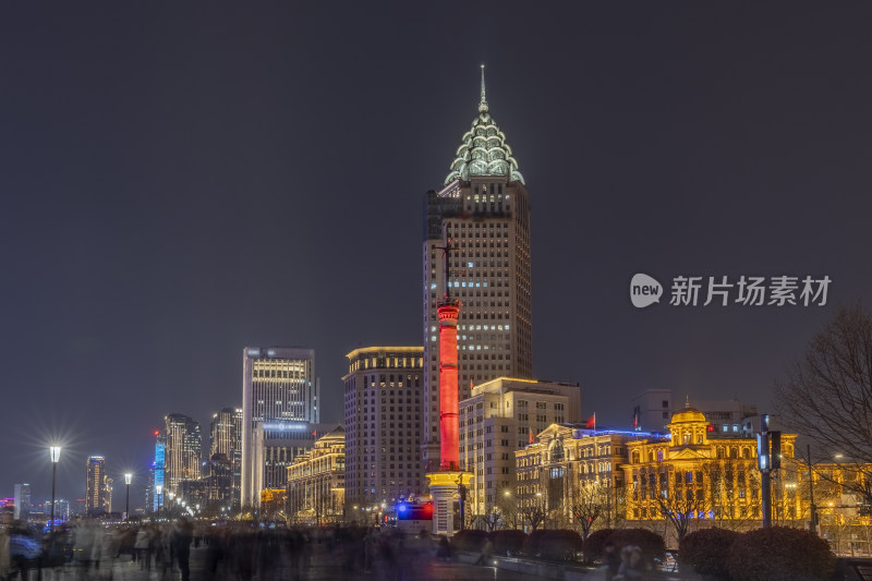 上海光明金融大厦建筑夜景