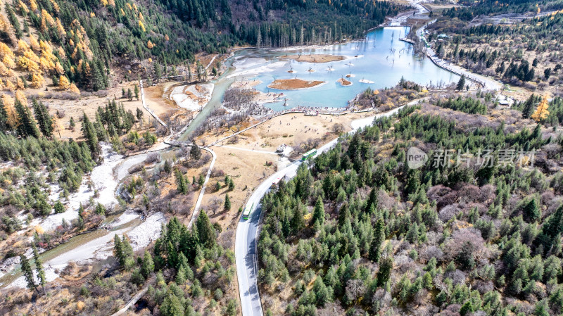 四川阿坝四姑娘山双桥沟景区的秋色