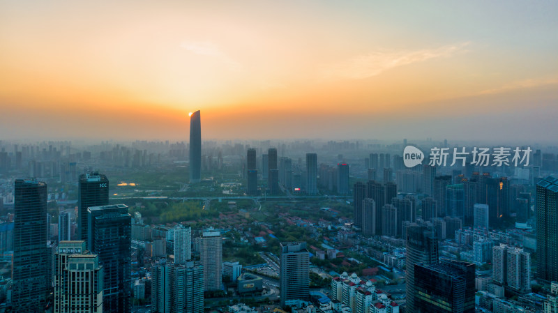 武汉汉口城市夕阳