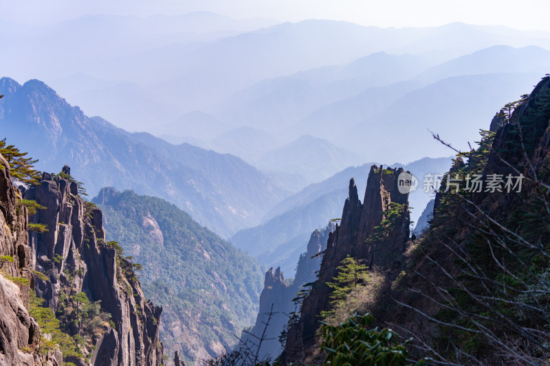 安徽黄山风景区自然风光