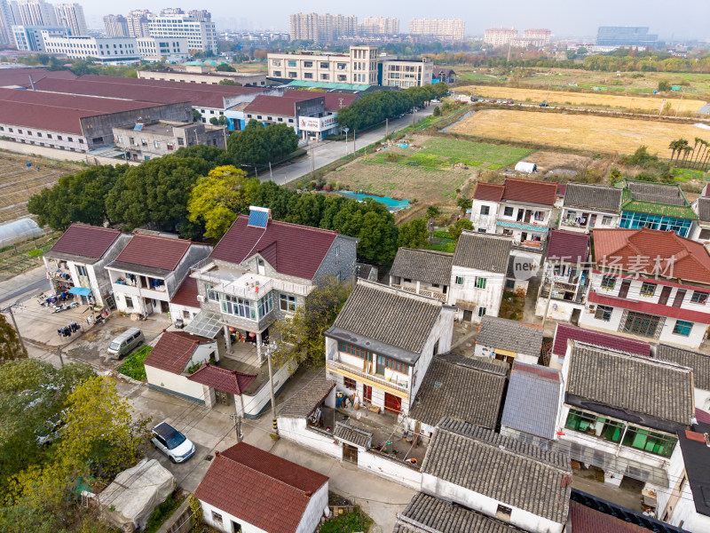 苏州农村房屋建筑航拍图