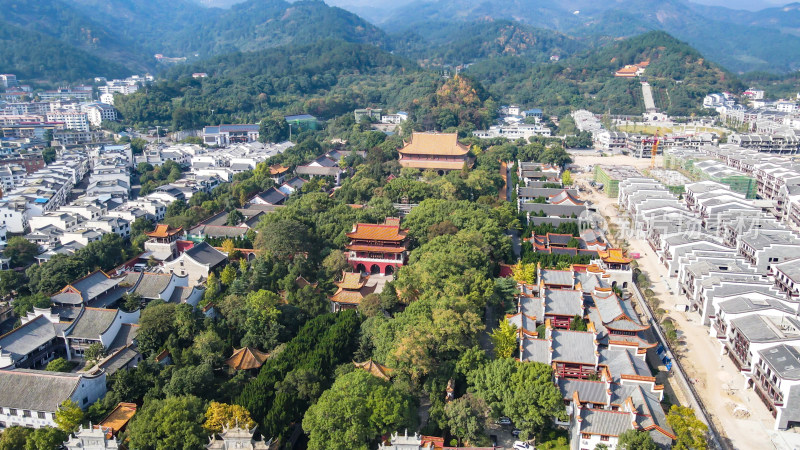 航拍南岳大庙5A景区历史文化建筑