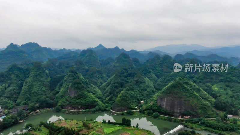 航拍祖国青山绿水自然风光