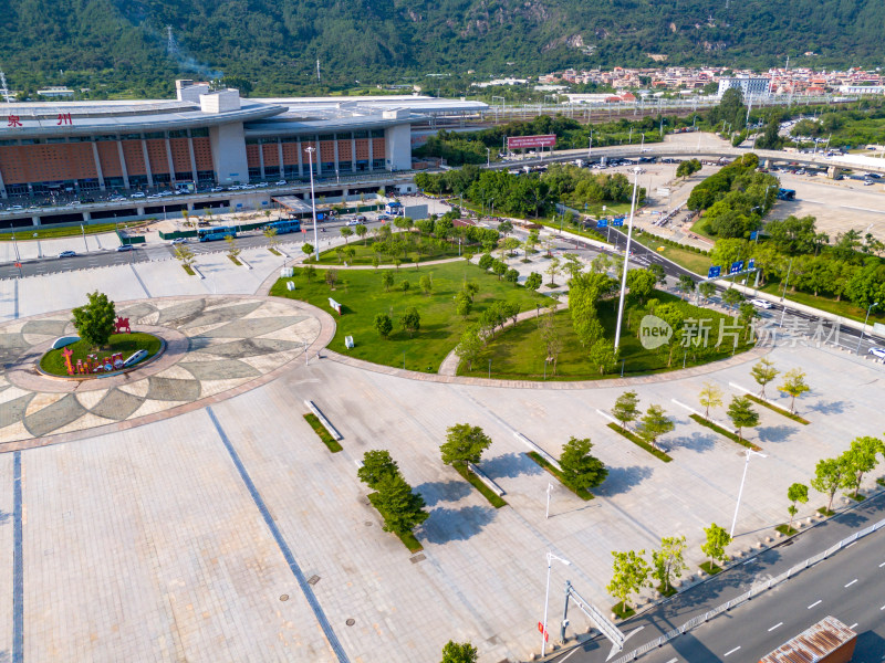 泉州站周边建筑交通航拍图