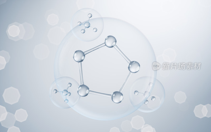 水分子精华液渲染结构展示