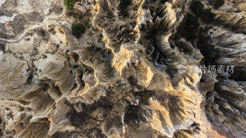 壮观的土林地貌鸟瞰全景