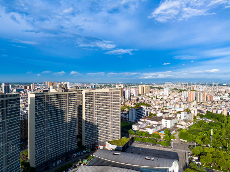 玉林城市风光航拍图