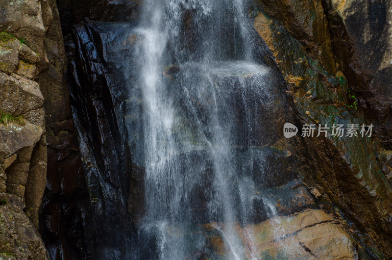 河南省洛阳白云山九龙潭瀑布秋天风景