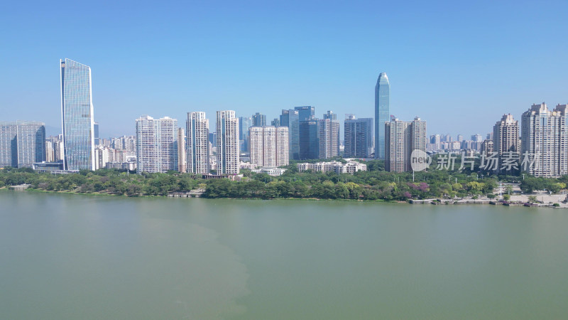 航拍惠州江北地标高楼