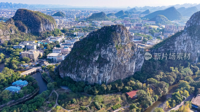 桂林南溪山4A景区航拍图