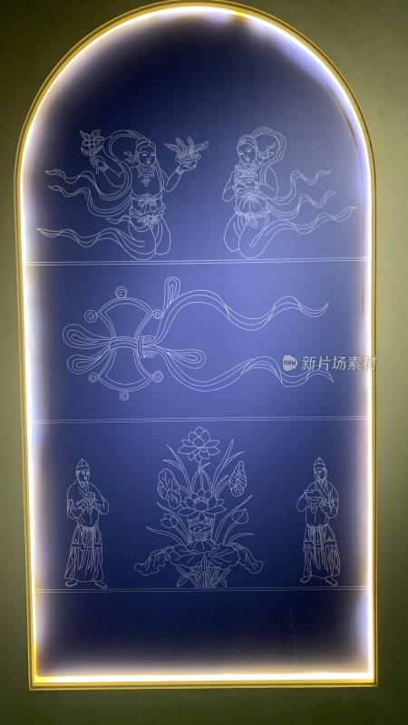 中式古风图案装饰玻璃
