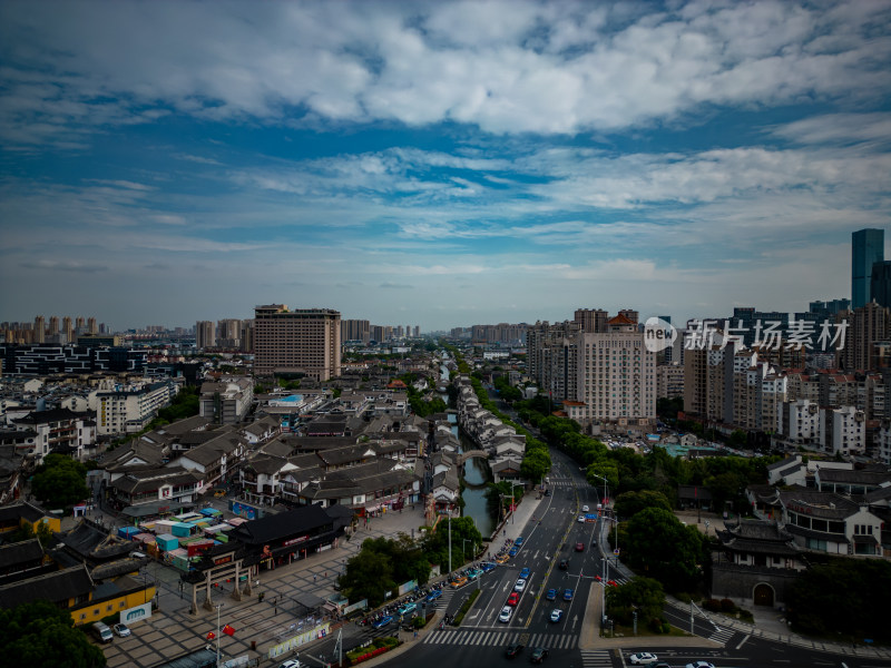 江苏无锡城市风光航拍图