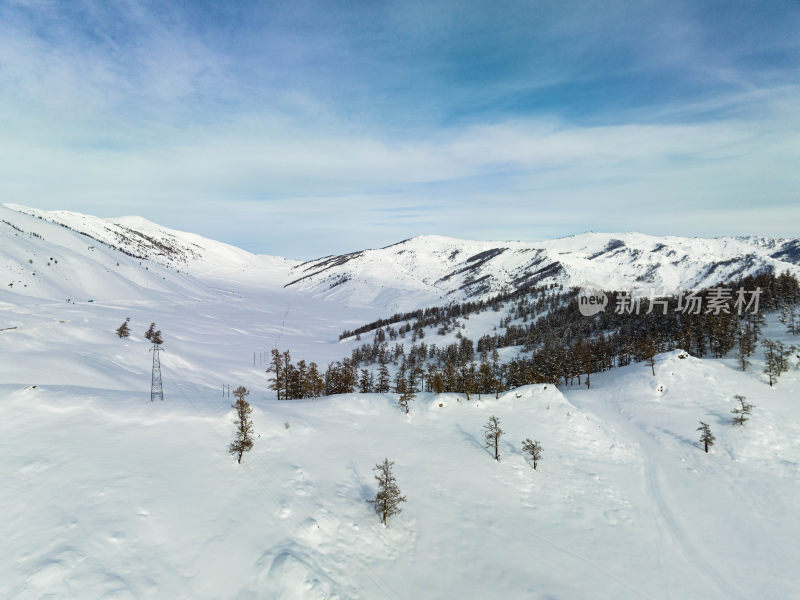 新疆冬季阿勒泰喀纳斯雪景