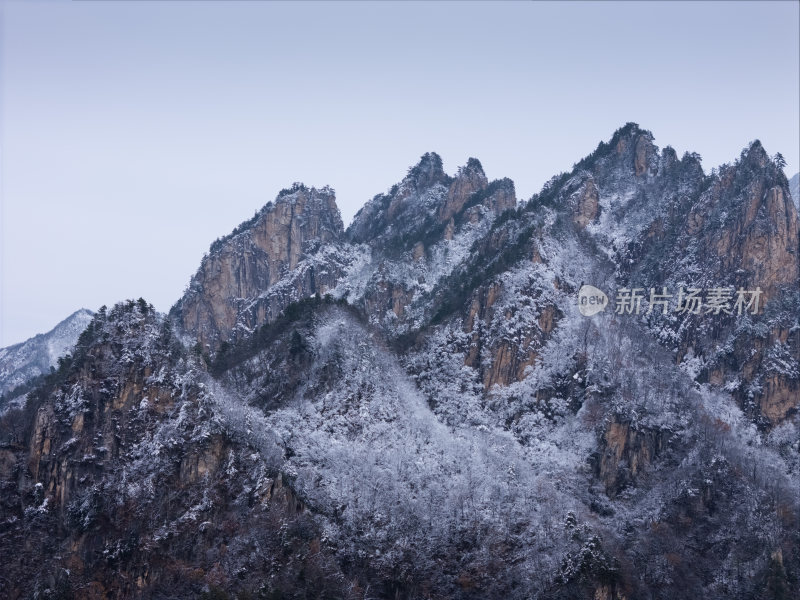 南阳老界岭冬季雪景风光