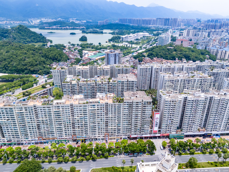 广东肇庆城市建设航拍图