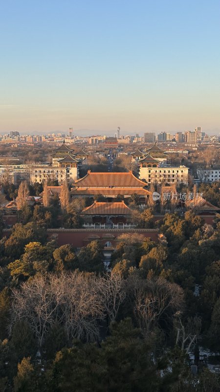 北京名胜古迹 景山公园 故宫