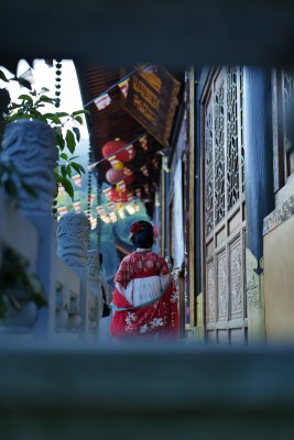 浙江杭州寺庙古风古装中国风唯美法喜寺