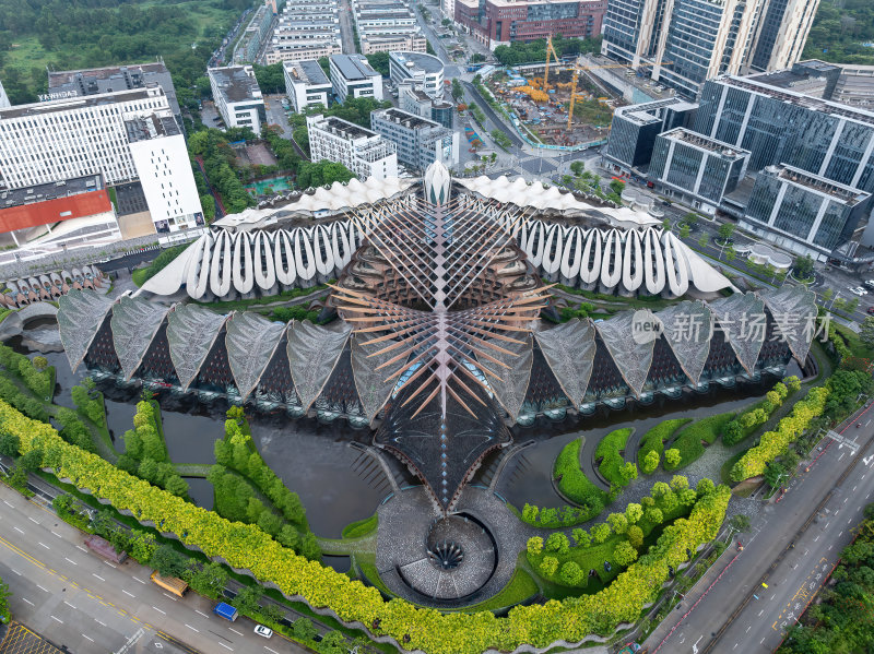 深圳大湾区平玛丝菲尔天使之翼高空航拍