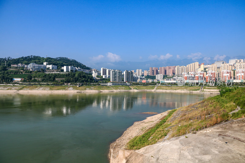 三峡大坝坝区坝上第一县秭归县城市风貌