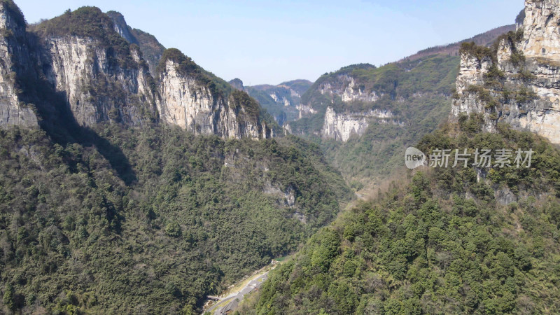 湖南湘西矮寨德夯大峡谷航拍