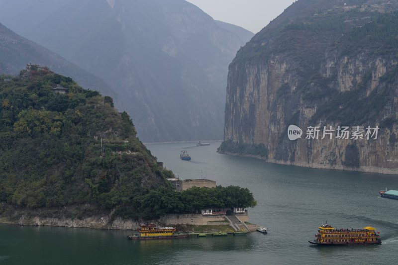 长江三峡重庆奉节瞿塘峡山水风光