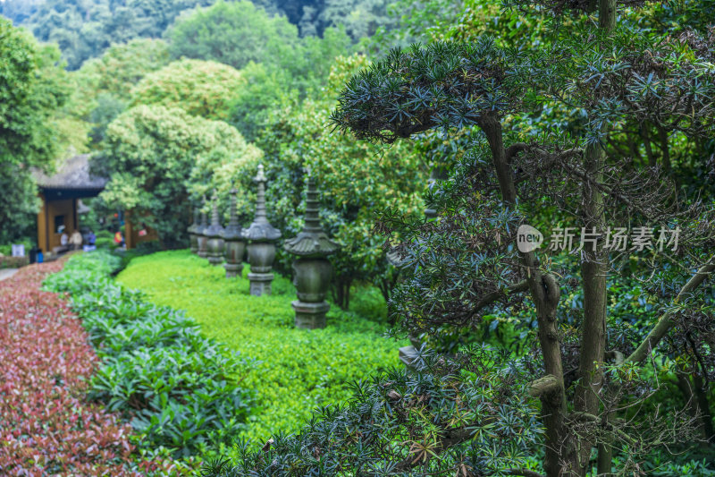 杭州飞来峰永福寺古建筑风光