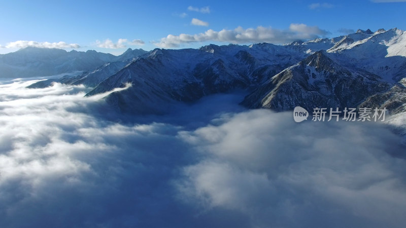 四川四姑娘山雪山航拍