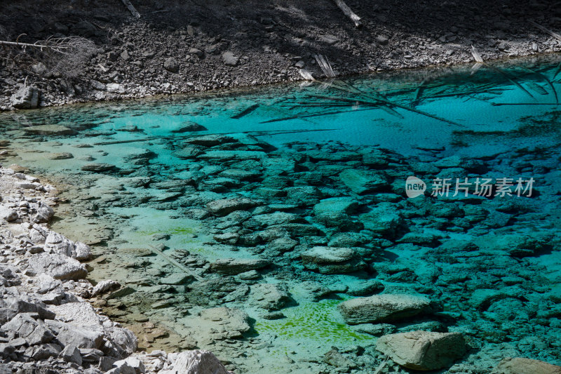 九寨沟的清澈湖水景观