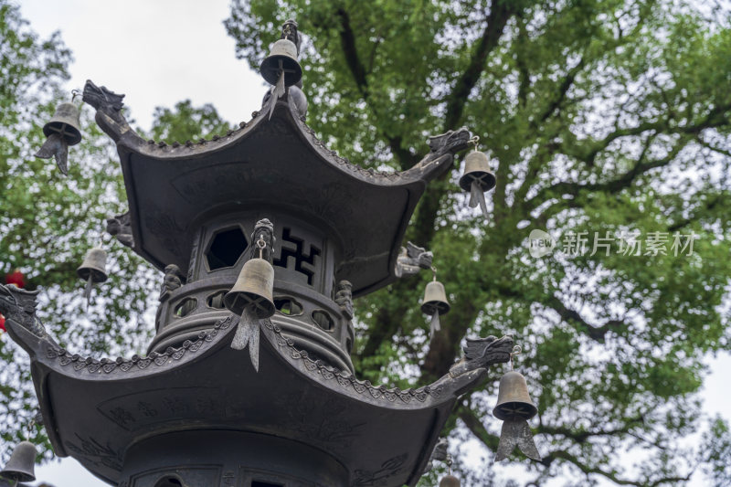 杭州西湖三天竺法镜寺古建筑风景