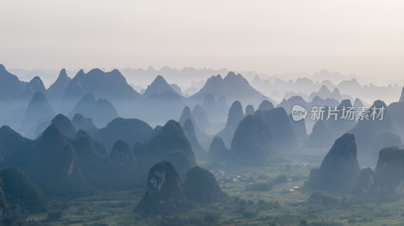 广西桂林山水水墨中国风