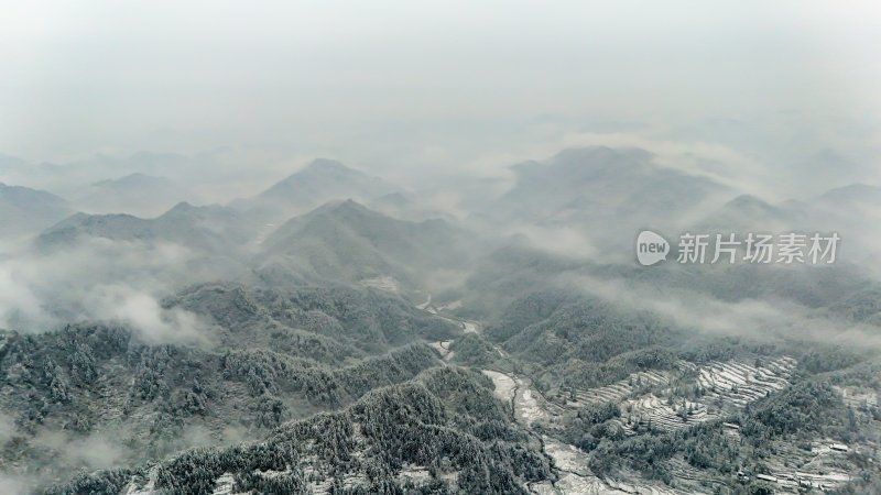 重庆酉阳：大雪纷飞赏雪忙